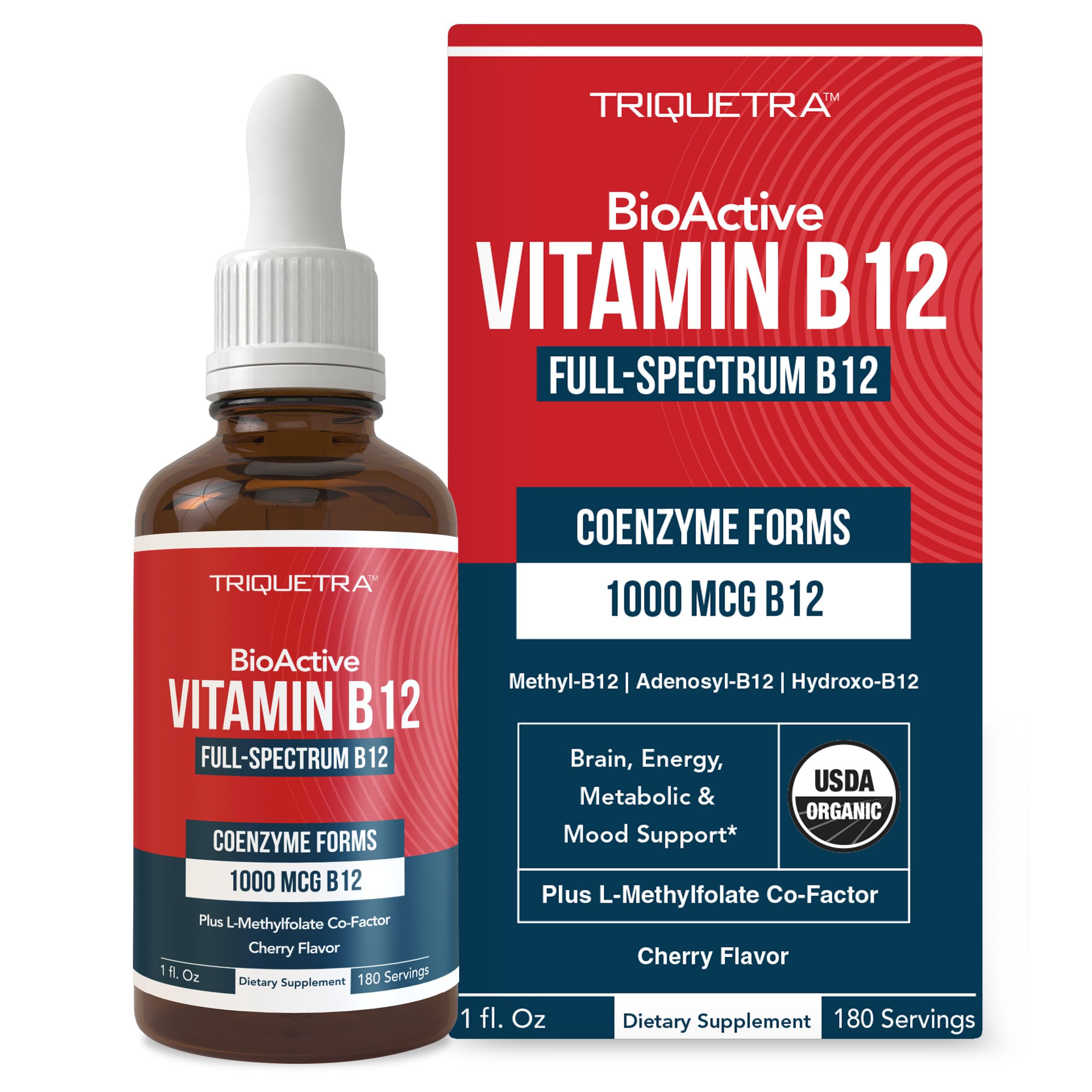 Triquetra Health Full-Spectrum Vitamin B12 1000mcg liquid supplement front view