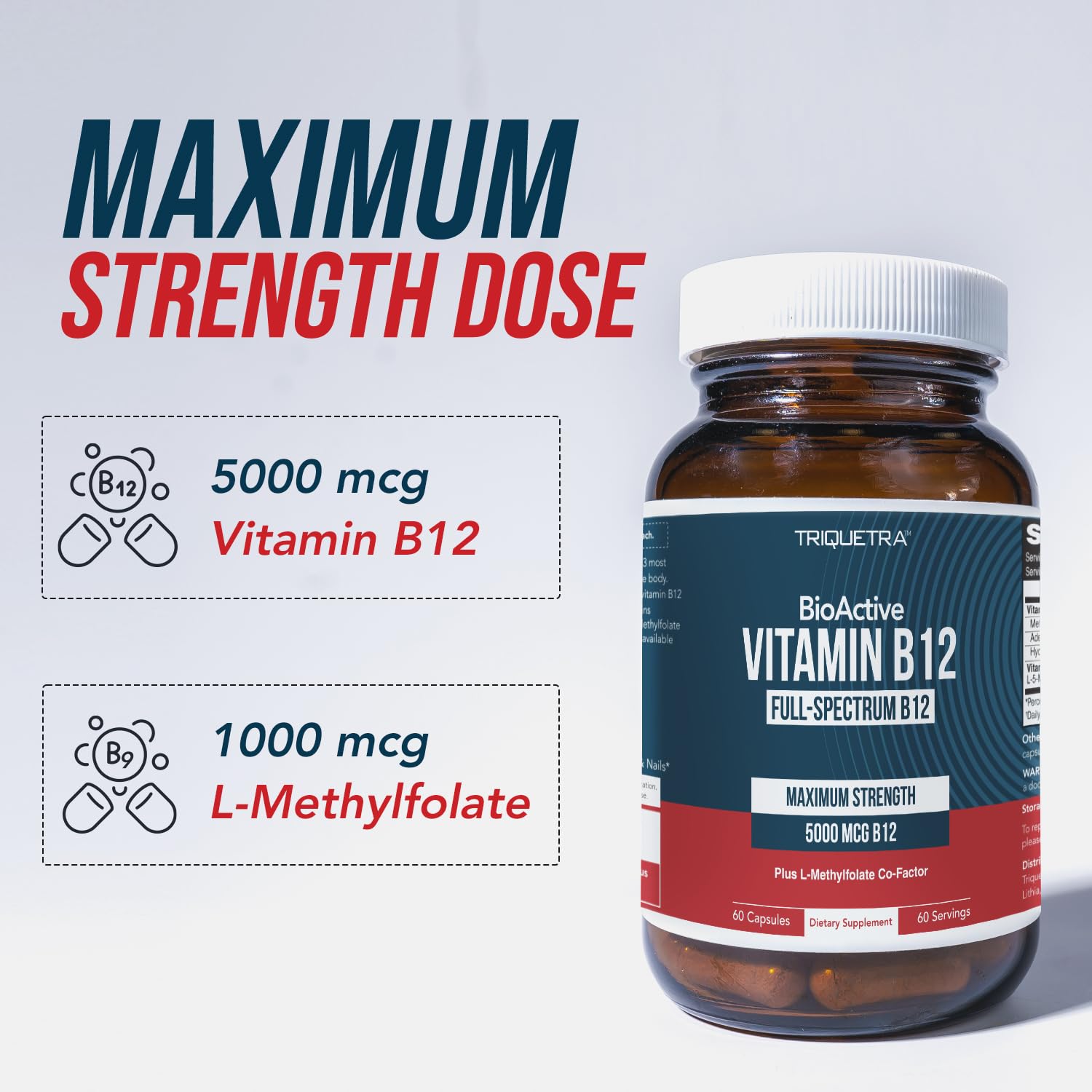 Triquetra Health Full-Spectrum Vitamin B12 5000 mcg supplement packaging