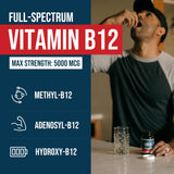 Triquetra Health Full-Spectrum Vitamin B12 5000 mcg supplement side view