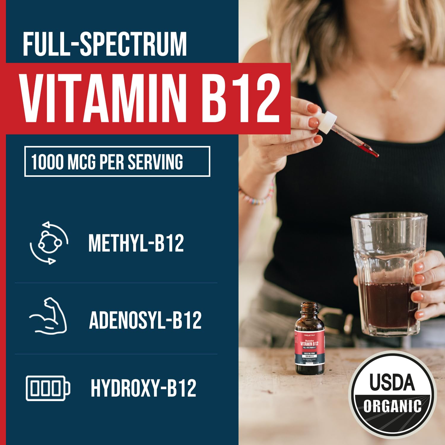 Triquetra Health Full-Spectrum Vitamin B12 liquid bottle with dropper