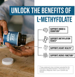 Triquetra Health L-Methylfolate 1000 mcg capsules with measuring spoon