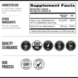 Triquetra Health L-Methylfolate 15mg supplement on a wooden table