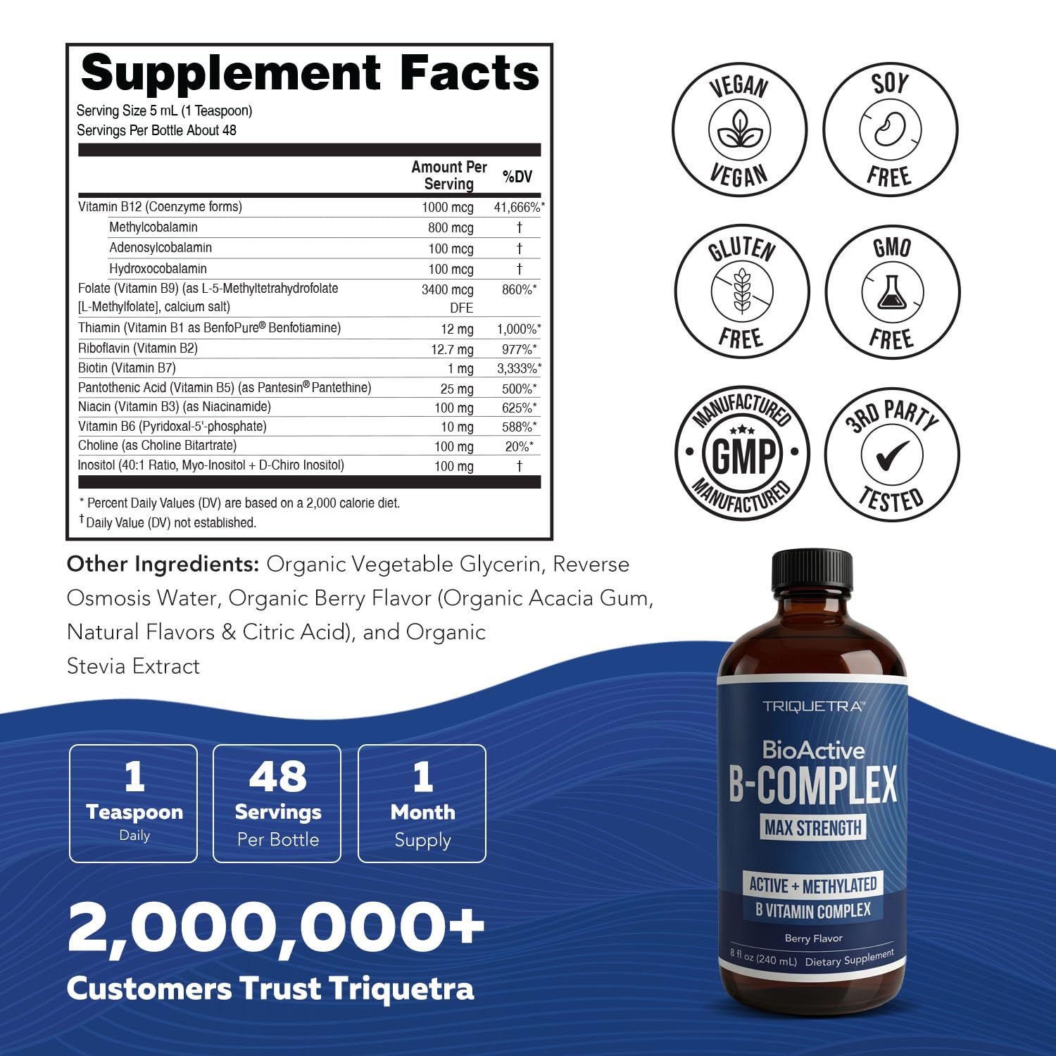 Triquetra Health Liquid B Complex 397g packaging details