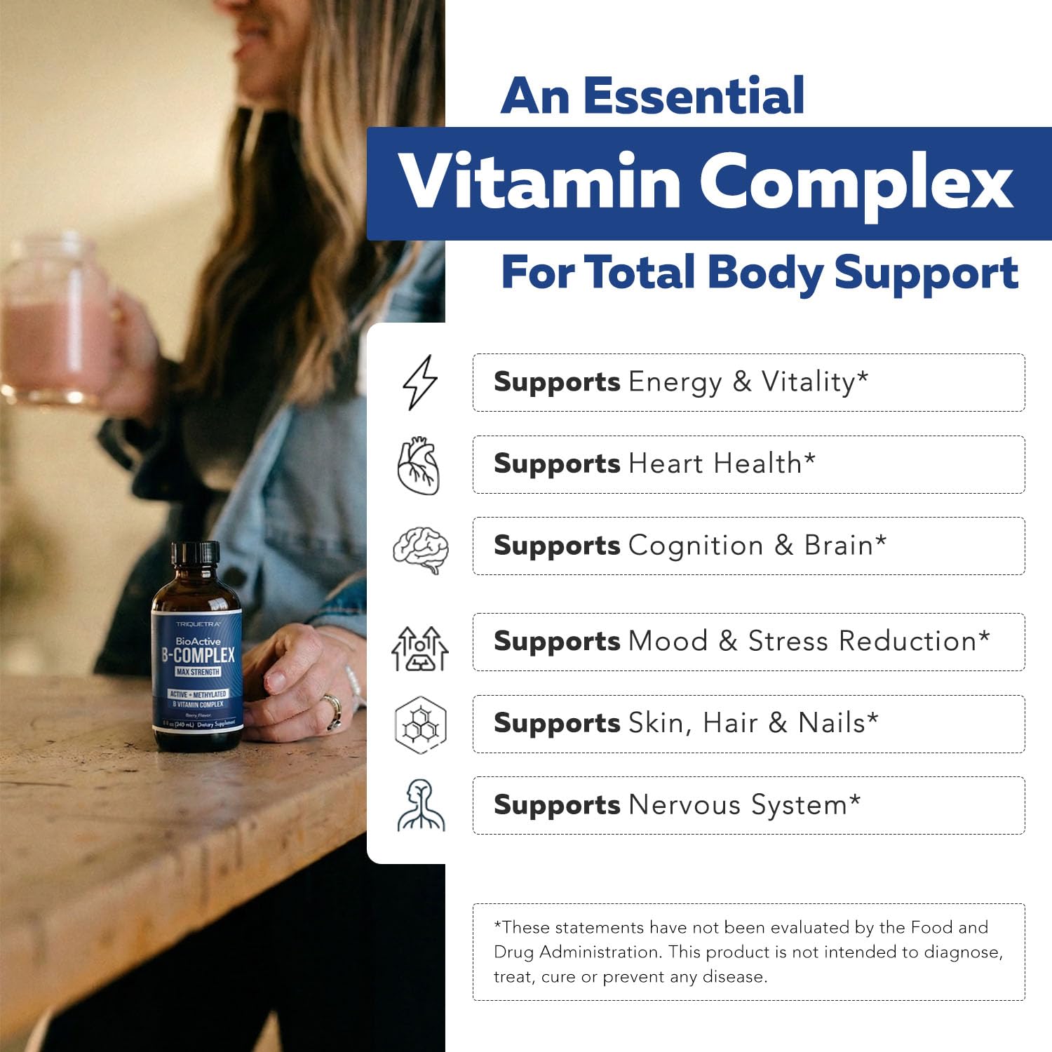 Triquetra Health Liquid B Complex 397g with measuring spoon