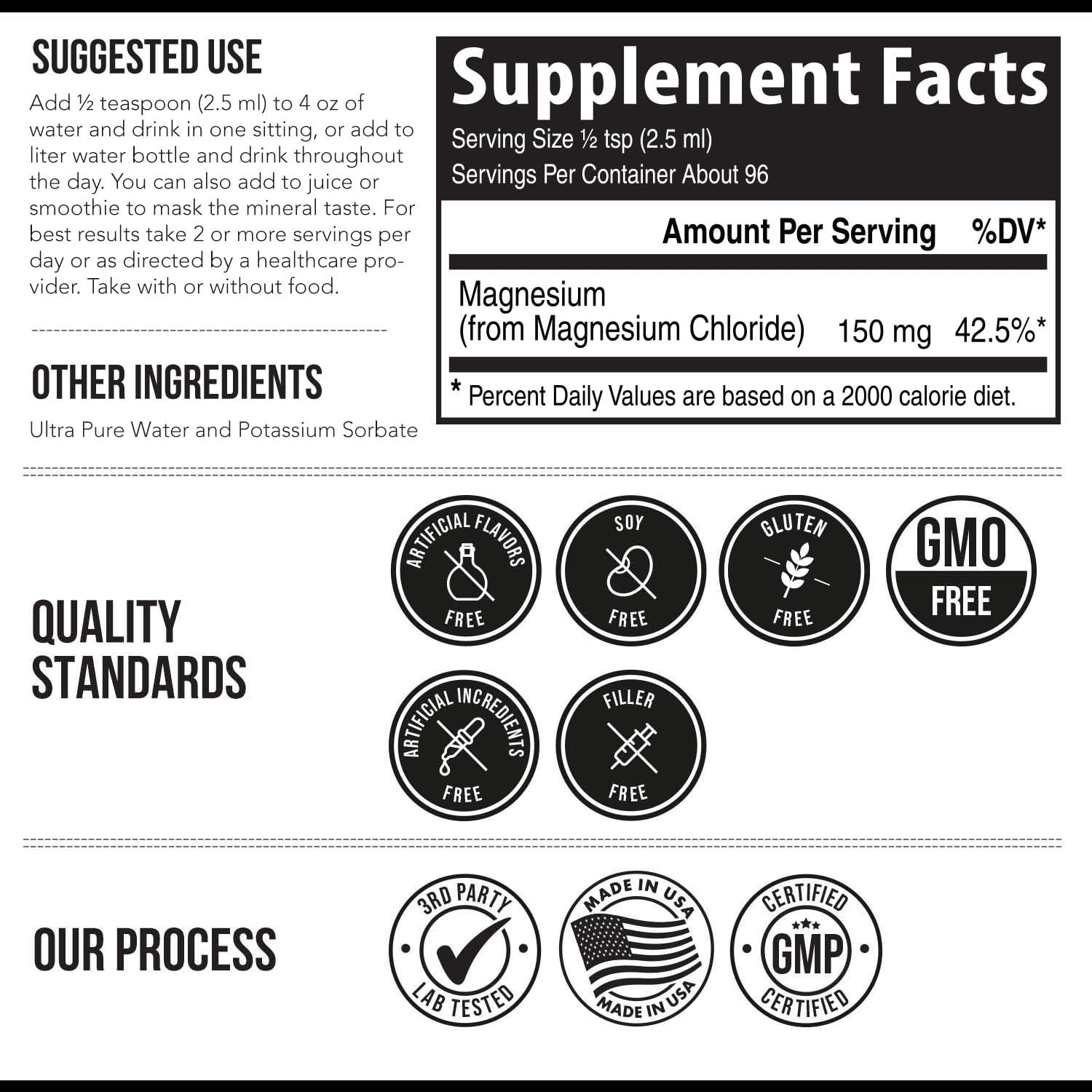 Triquetra Health Liquid Ionic Magnesium 227g label close-up