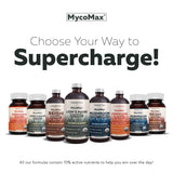 Triquetra Health MycoMax Lion's Mane Mushroom Capsules displayed with herbs