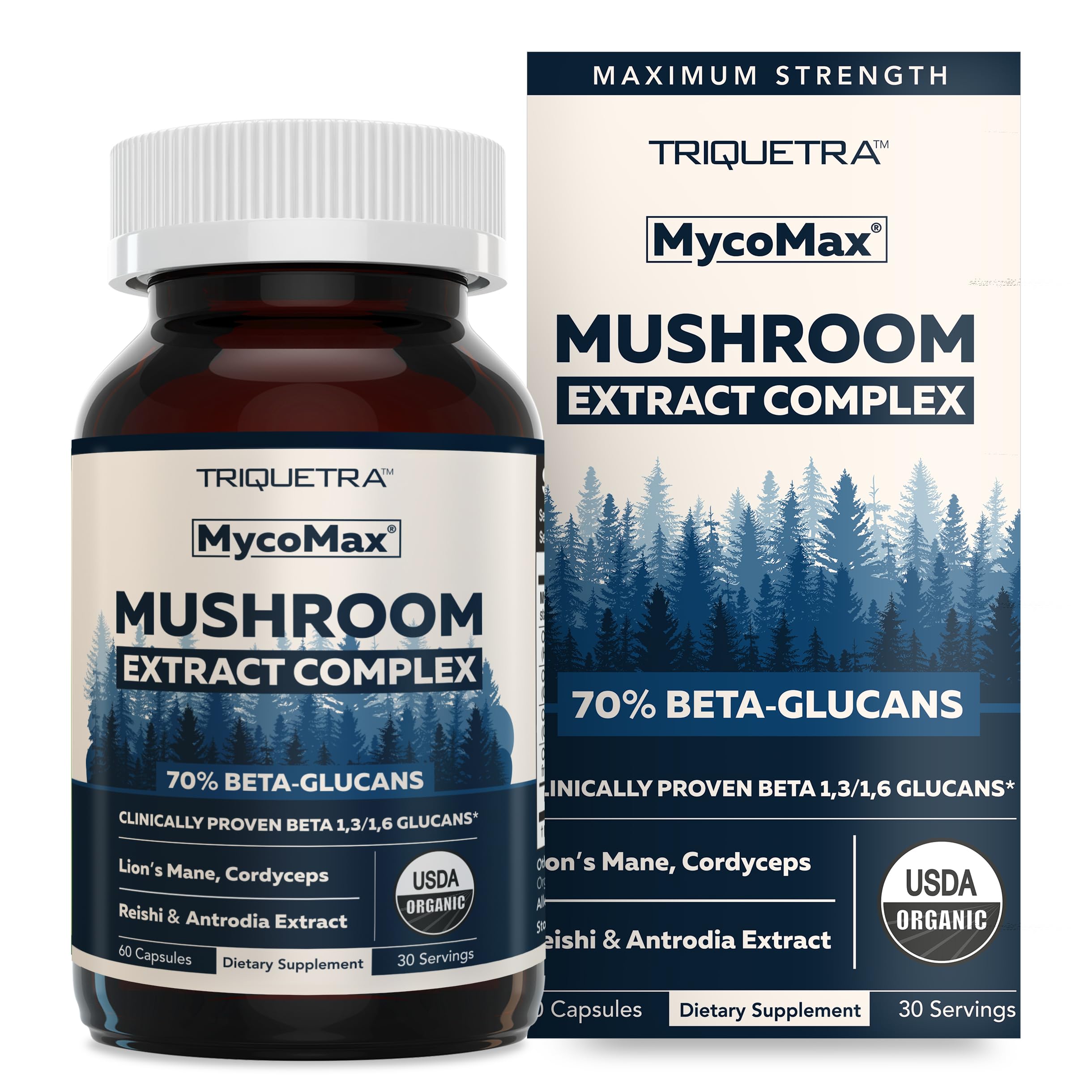 Triquetra Health MycoMax Mushroom Supplement front view