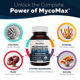 Triquetra Health MycoMax Mushroom Supplement with measuring spoon