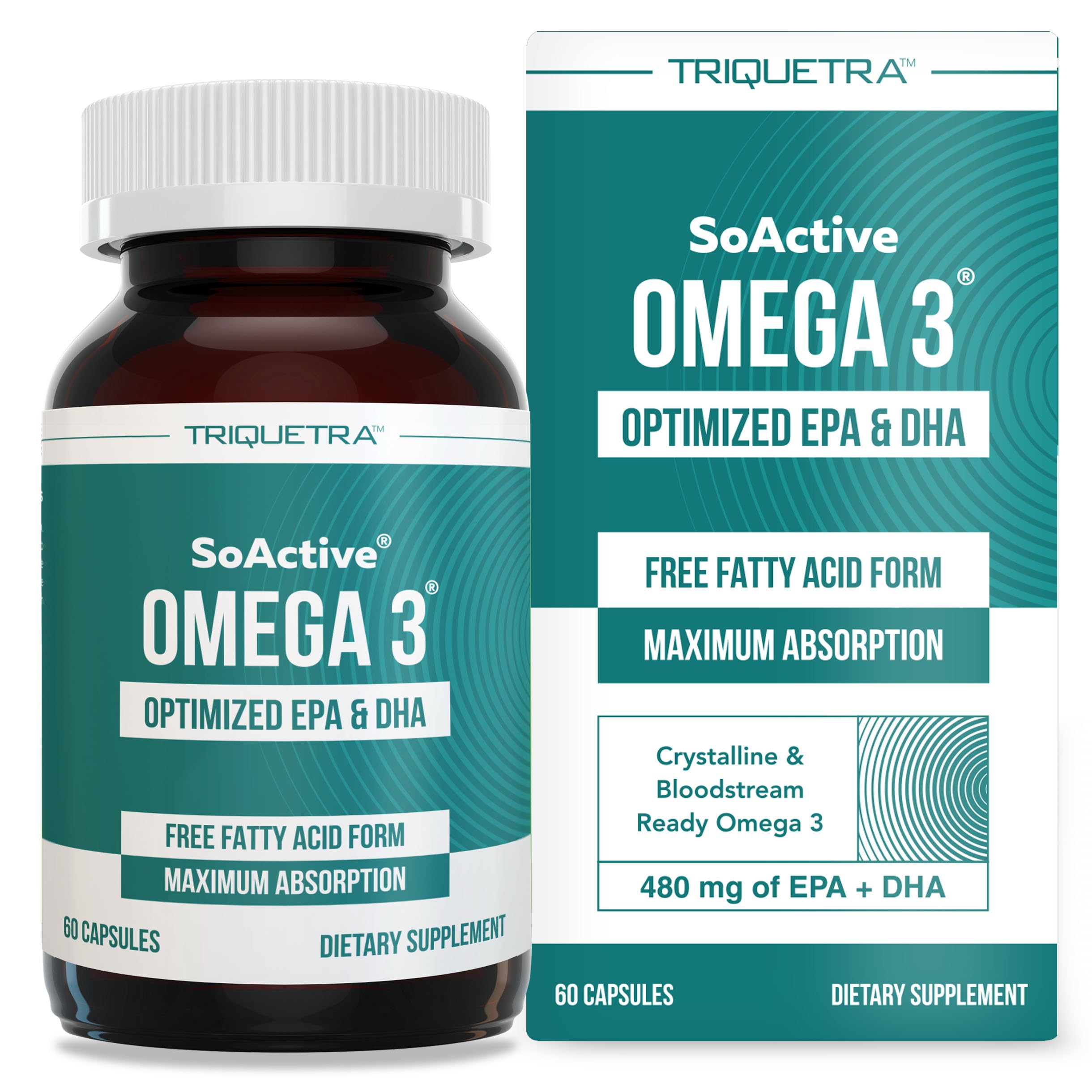 Triquetra Health Omega-3 EPA & DHA Supplement front view