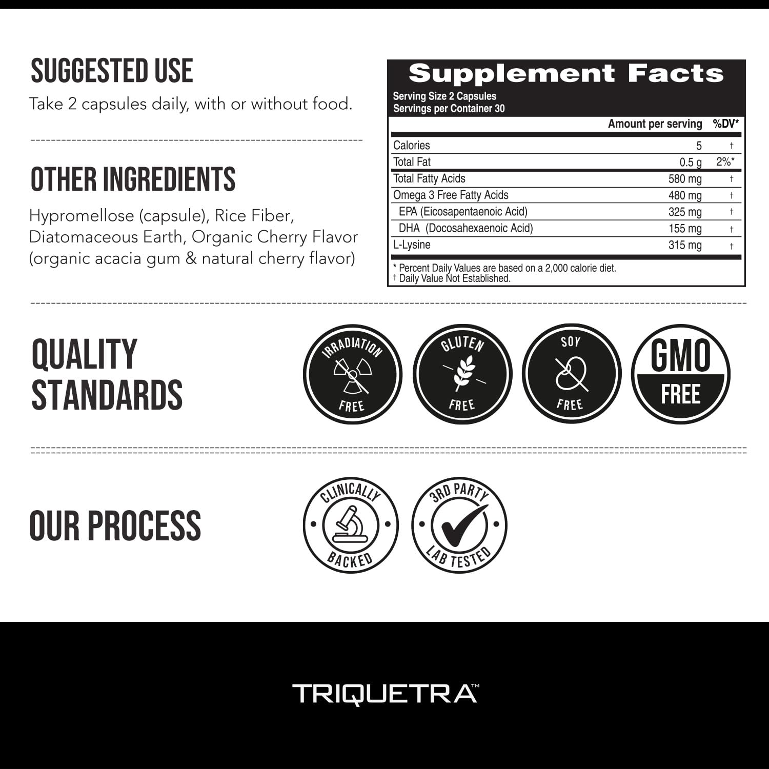 Triquetra Health Omega-3 EPA & DHA Supplement packaging