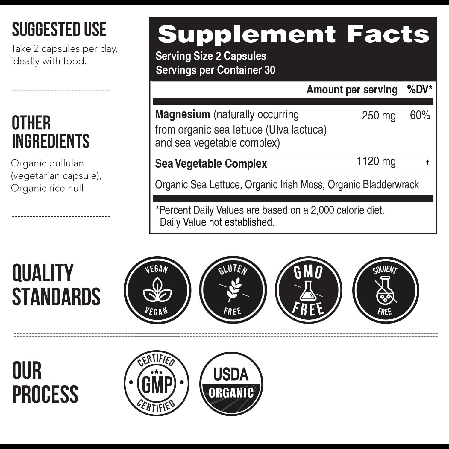 Triquetra Health Organic Plant-Based Magnesium capsules on a wooden surface
