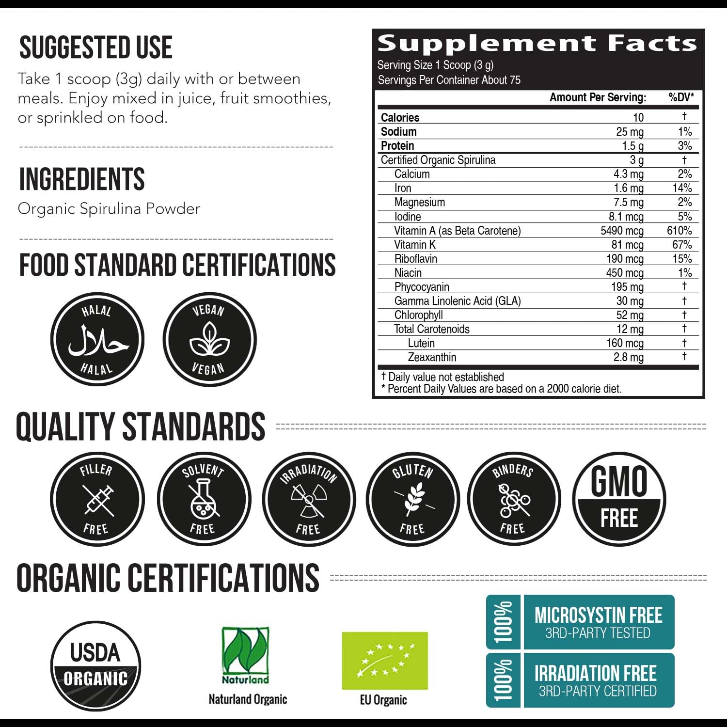 Triquetra Health Organic Spirulina Powder lifestyle scene