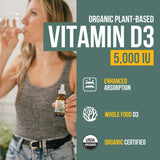 Triquetra Health Organic Vitamin D3 5000 IU Liquid Drops bottle side view