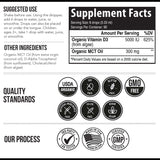 Triquetra Health Organic Vitamin D3 5000 IU Liquid Drops ingredients list