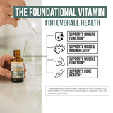 Triquetra Health Organic Vitamin D3 5000 IU Liquid Drops on a kitchen counter