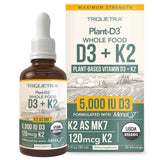 Triquetra Health Organic Vitamin D3 & K2 Liquid 5000 IU front view