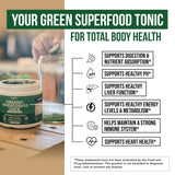 Triquetra Health Organic Wheatgrass Juice Powder 150g serving suggestion
