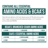 Triquetra Health Plant Aminos 240g open container with powder