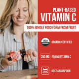 Triquetra Health Plant-C Organic Vitamin C 250mg Capsules side view