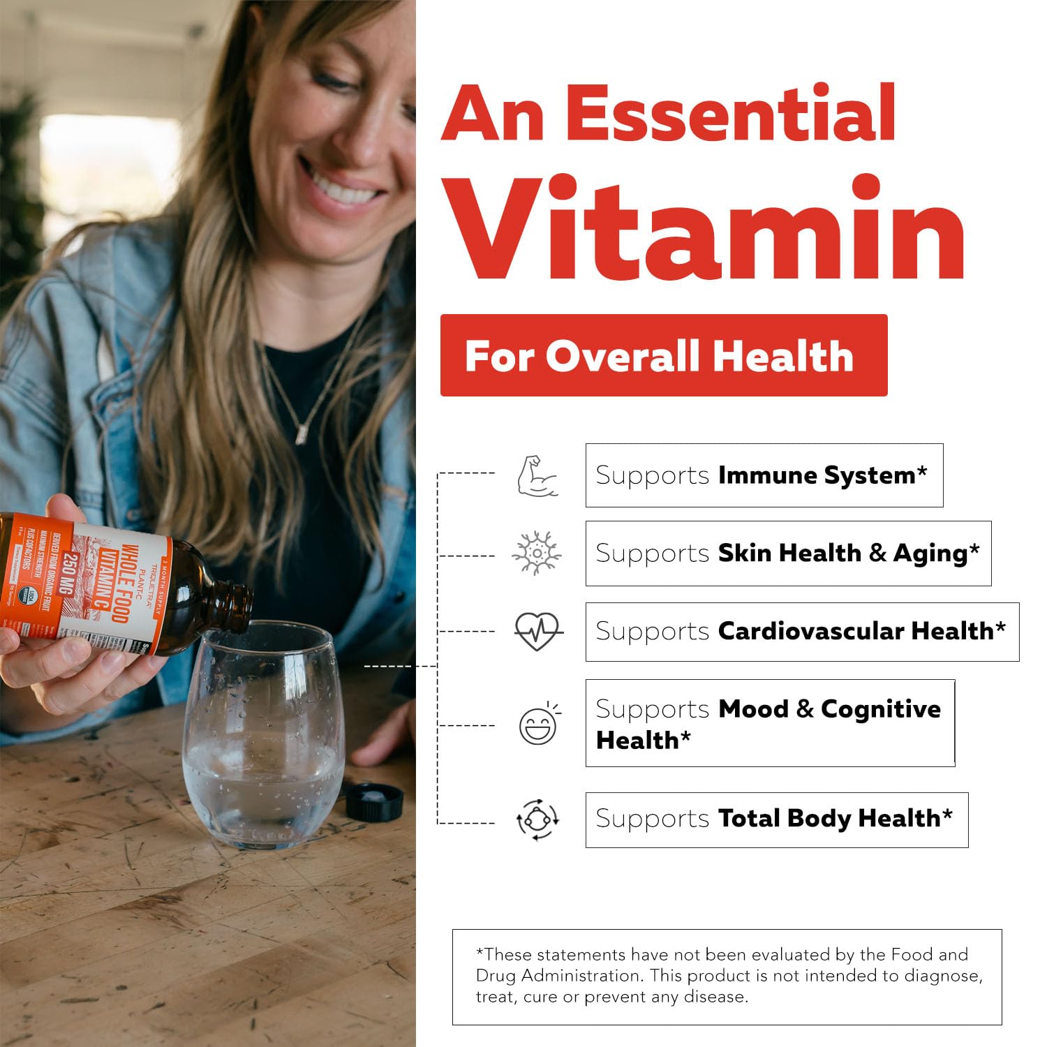 Triquetra Health Plant-C Organic Vitamin C 250mg product label