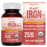 Triquetra Health Plant Iron supplement front view with packaging