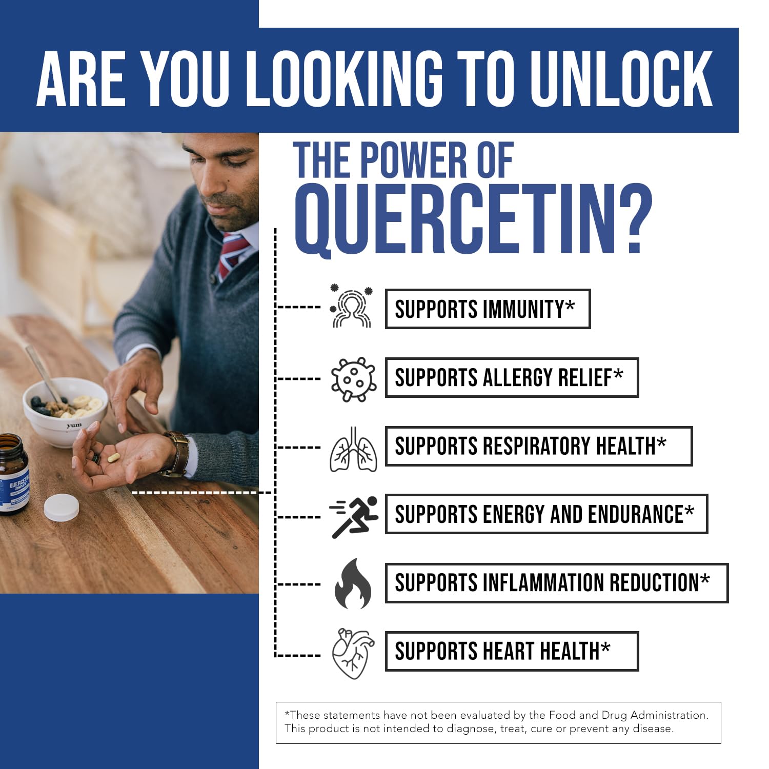 Triquetra Health Quercetin Complete 250mg with a measuring spoon