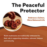 Triquetra Health Reishi Mushroom Capsules side view showing label