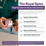 Triquetra Health Saffron Capsules on a wooden table
