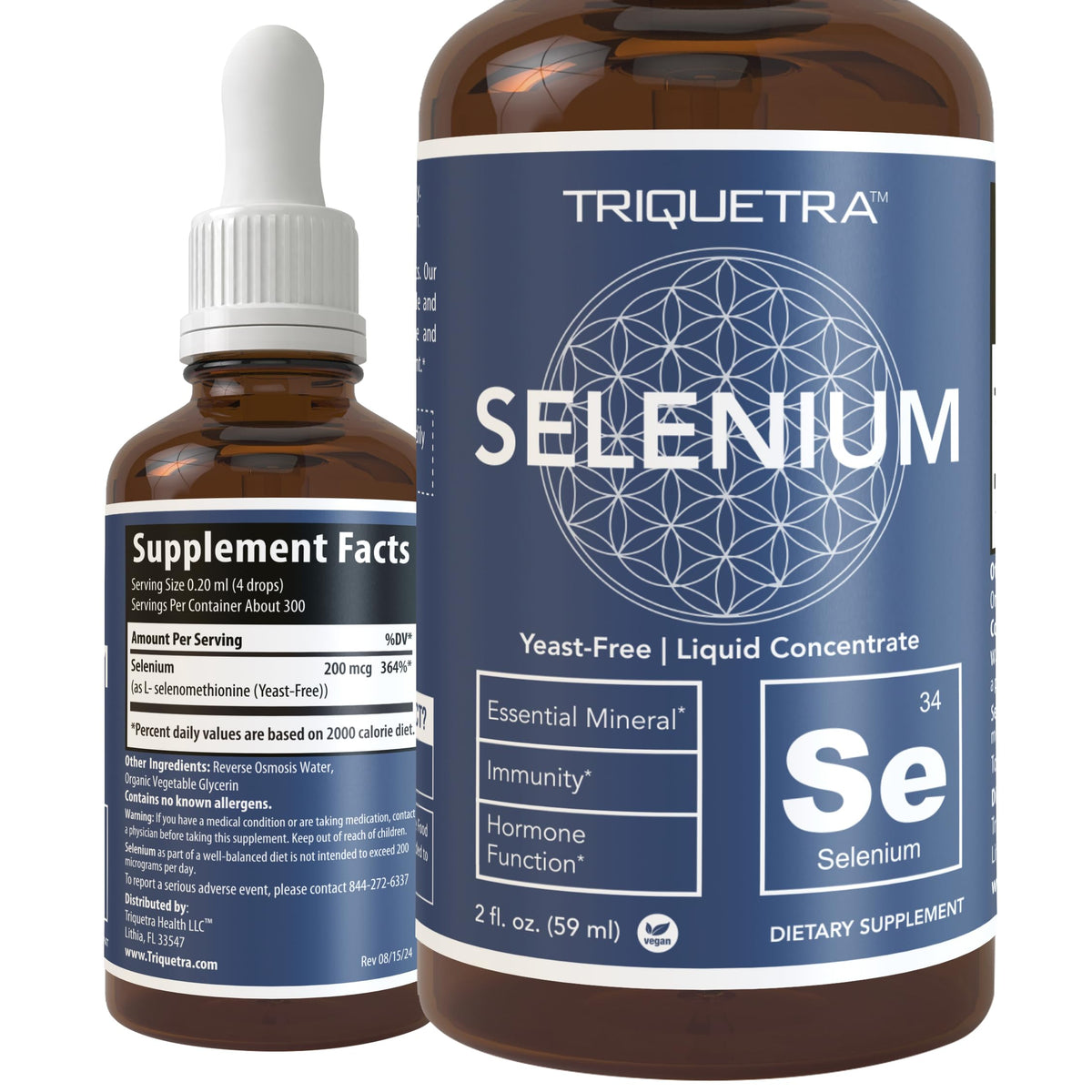 Triquetra Health Selenium Selenomethionine 200 mcg Liquid Drops front view