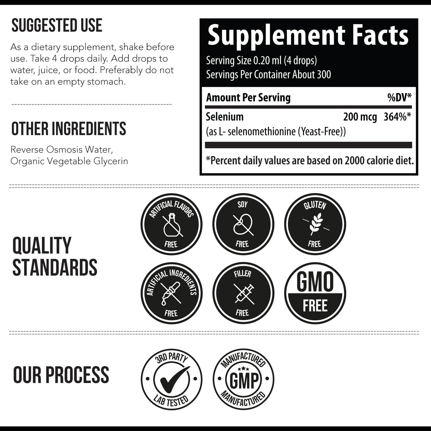 Triquetra Health Selenium Selenomethionine ingredients list