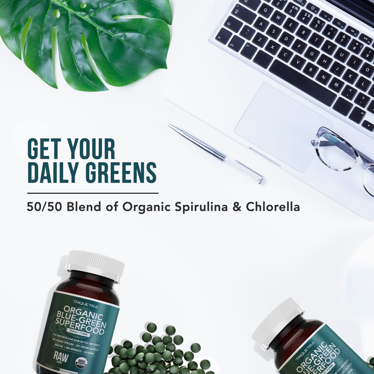 Triquetra Health Spirulina & Chlorella Blend ingredients list
