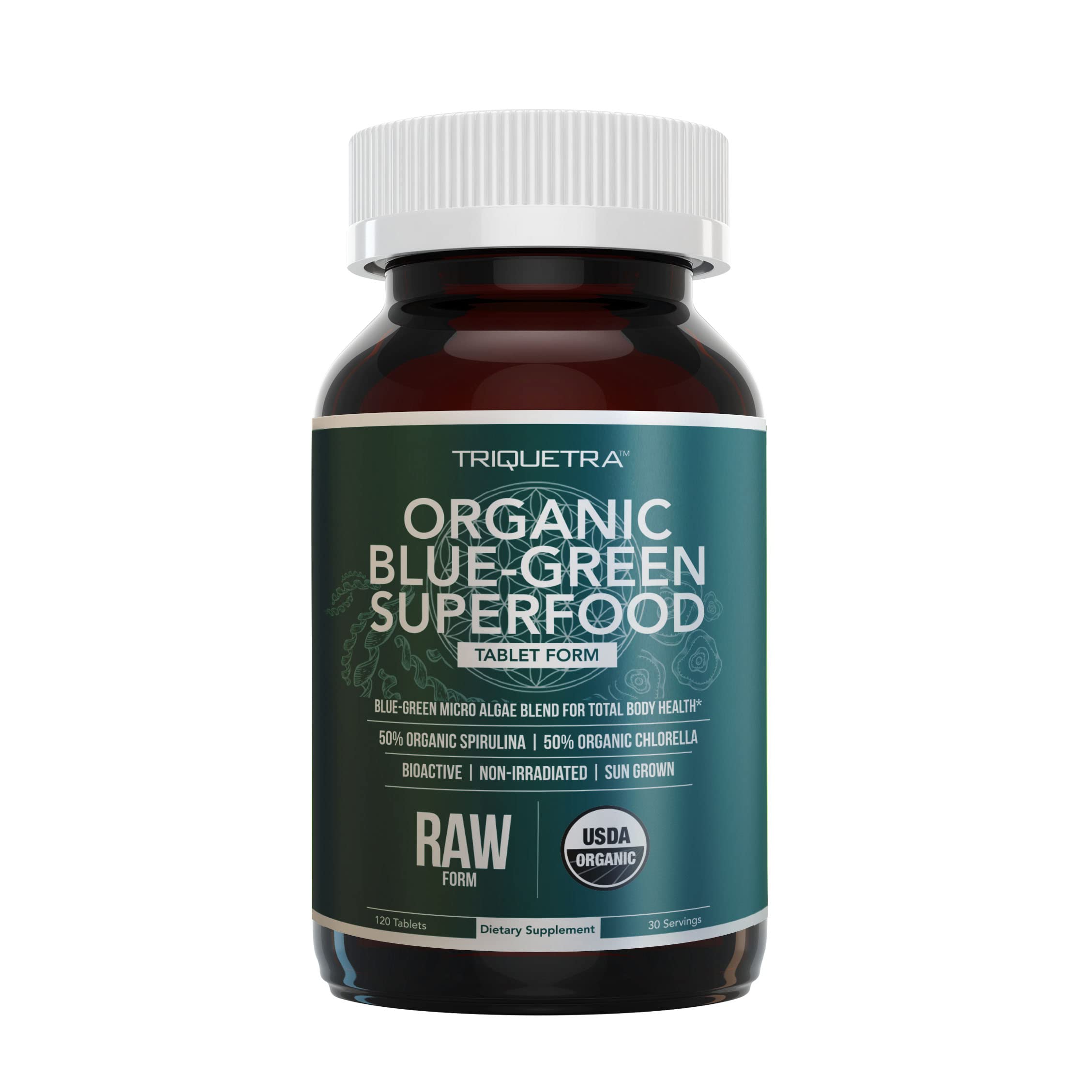 Triquetra Health Spirulina & Chlorella Blend packaging front view