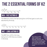Triquetra Health Total K2 Vitamin K2 MK7 & MK4 supplement back view