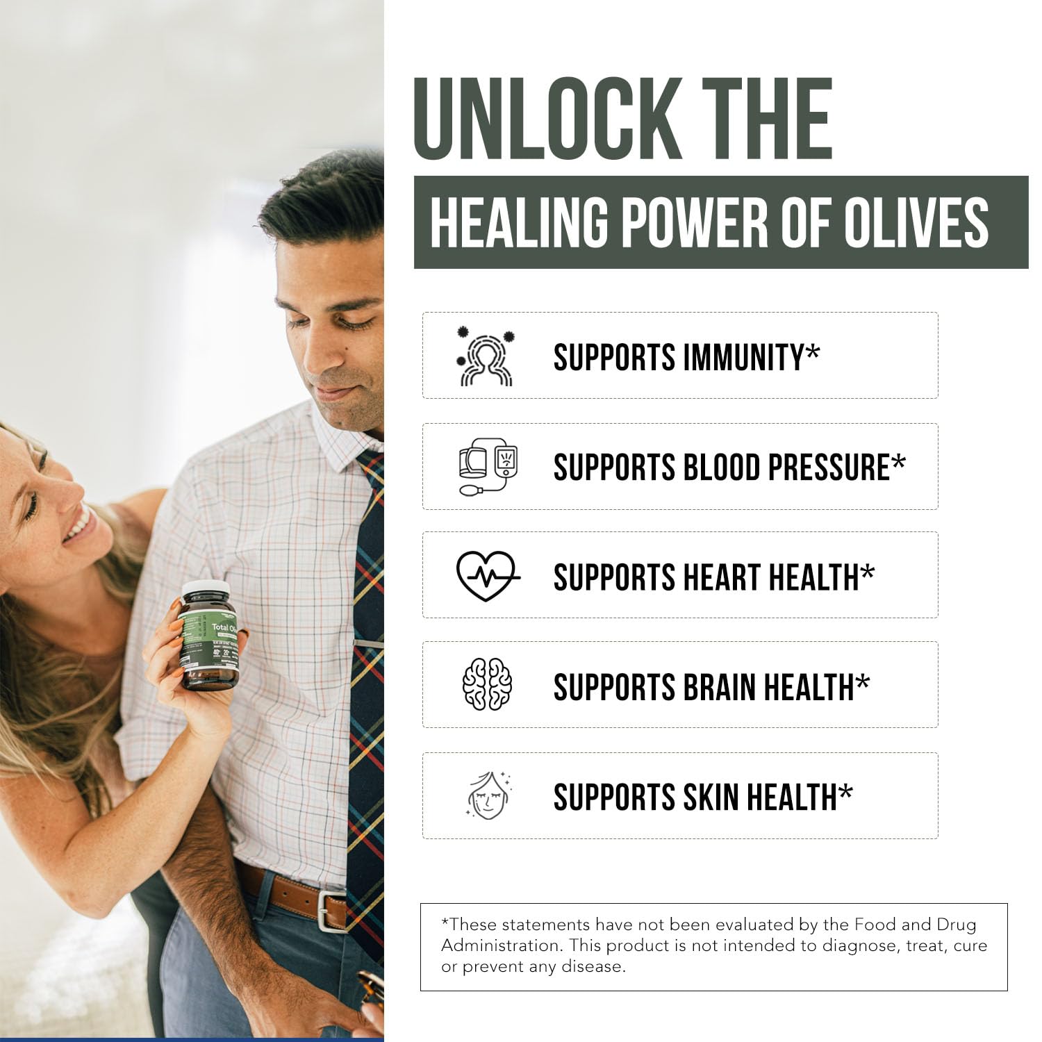 Triquetra Health Total Olive Leaf Extract 40% Oleuropein capsule close-up