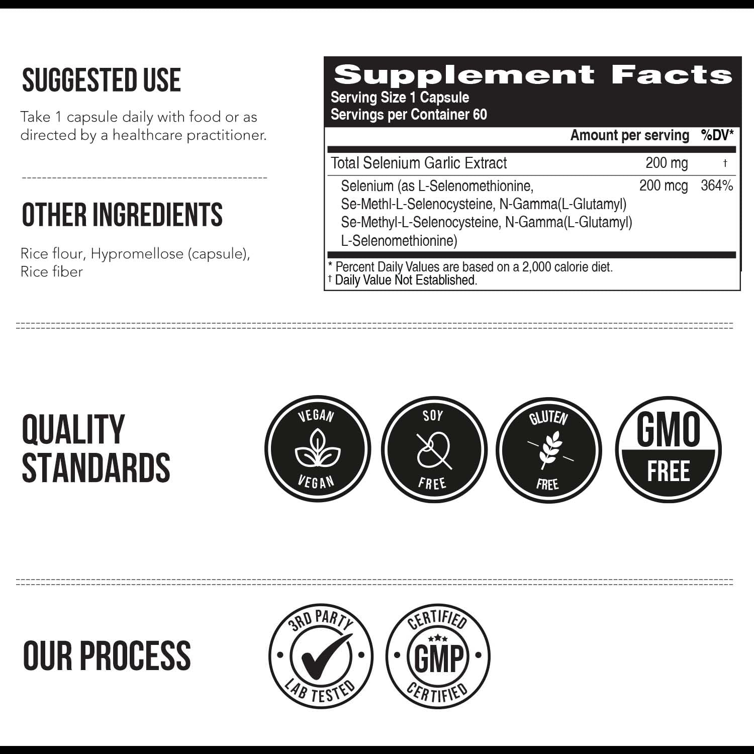 Triquetra Health Total Selenium 200mcg capsules in a hand