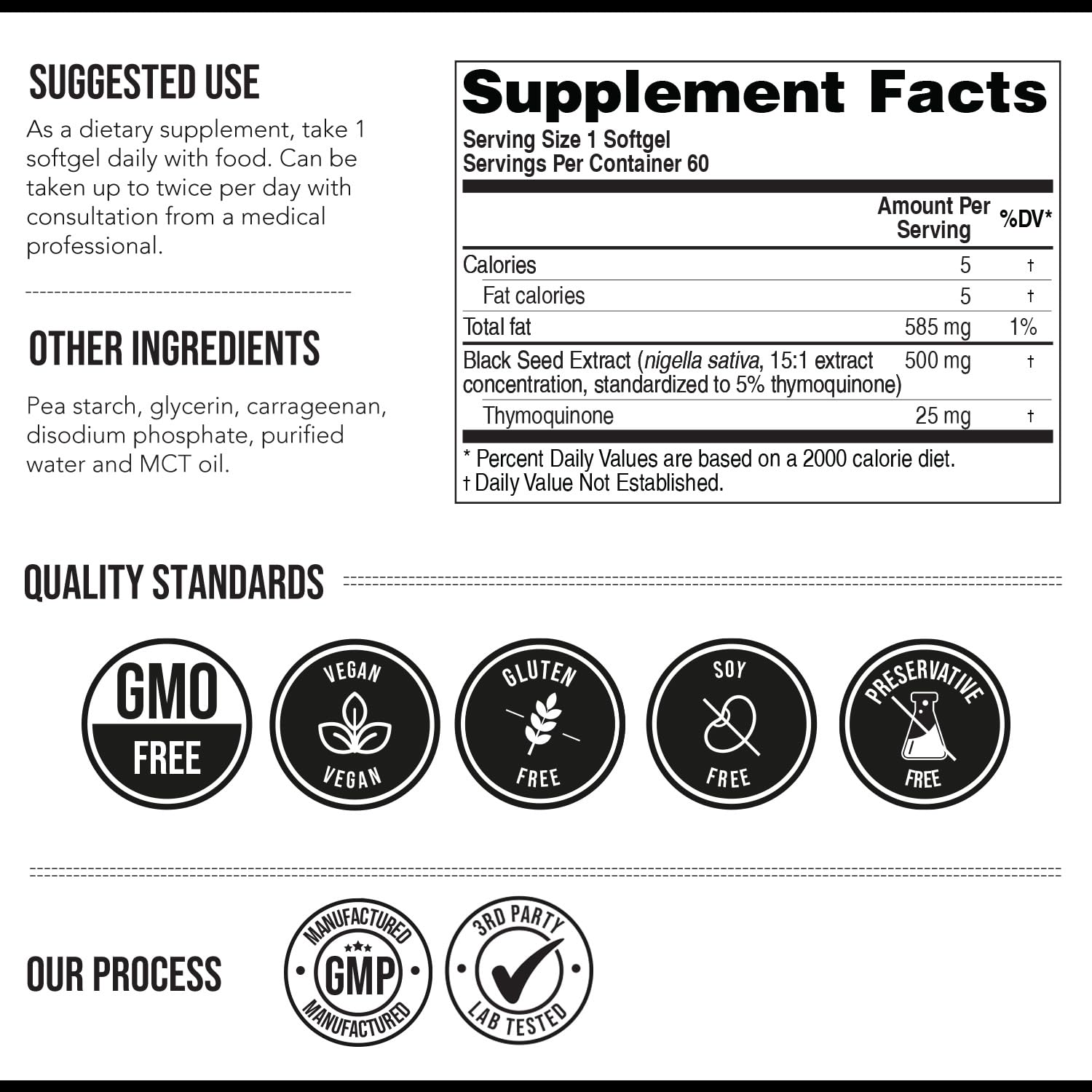 Triquetra Health TQ-Advanced Black Seed Oil Softgels close-up
