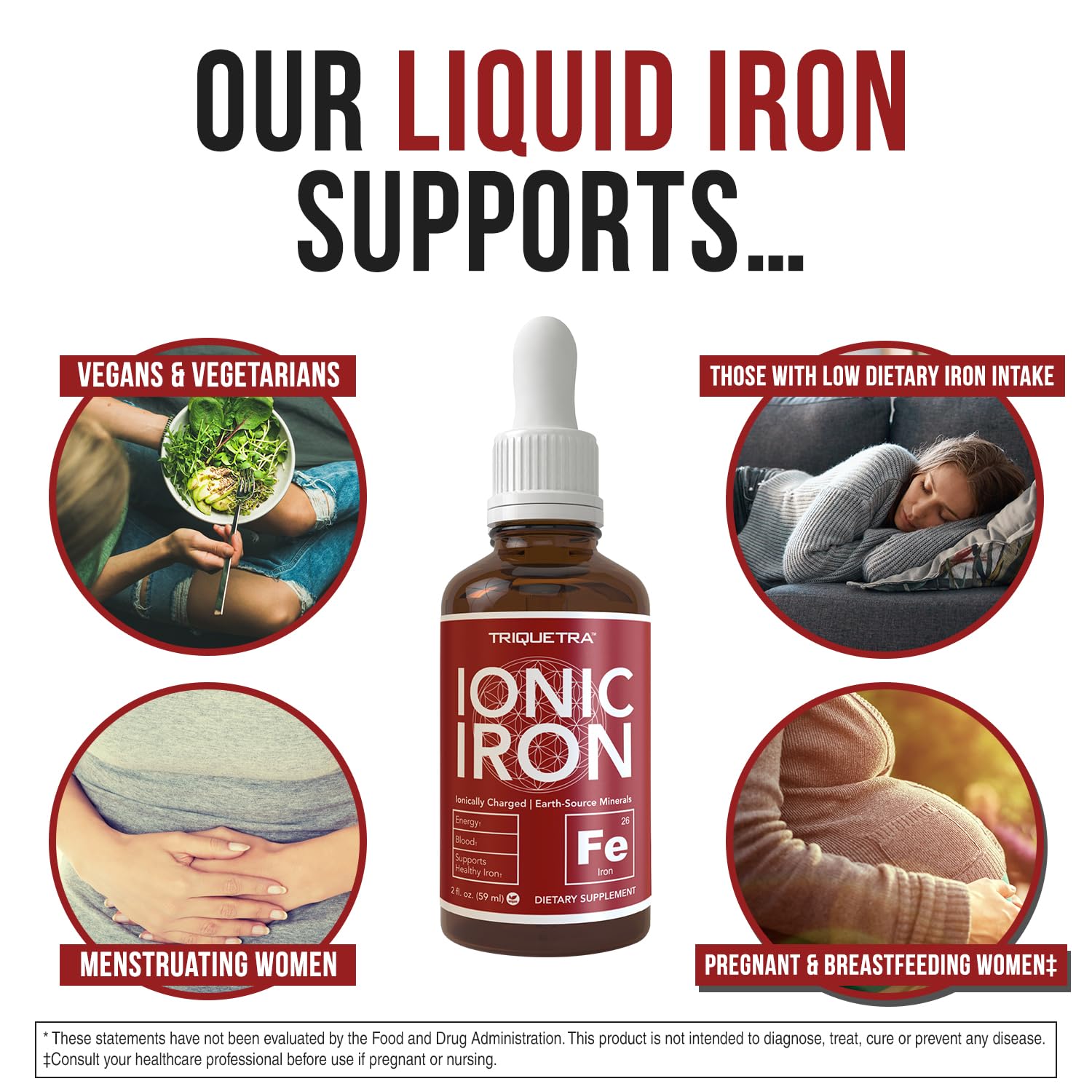 Triquetra Health Vegan Liquid Iron bottle back view