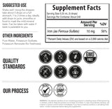 Triquetra Health Vegan Liquid Iron label close-up