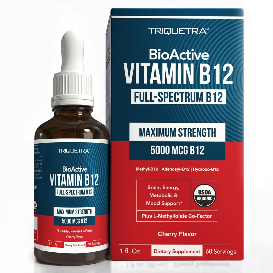 Triquetra Health Vitamin B12 sublingual liquid bottle front view