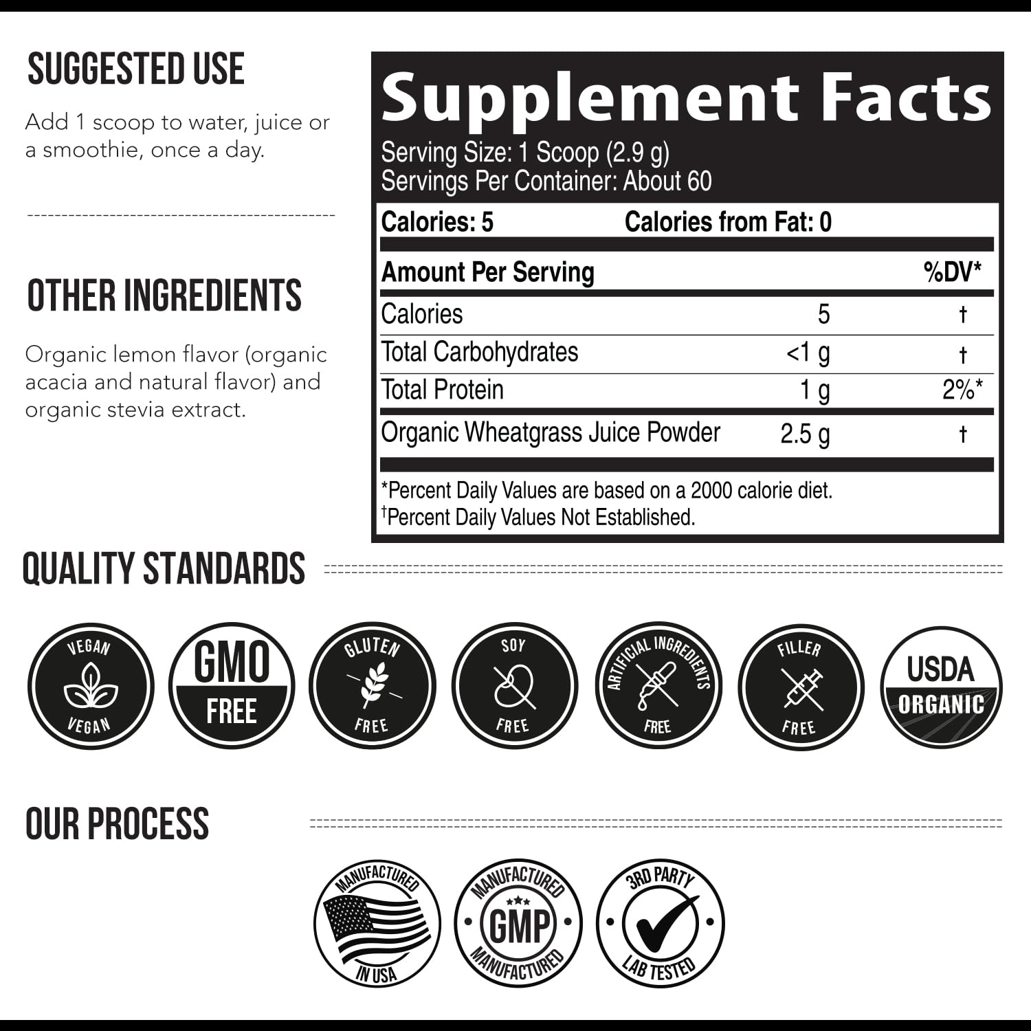 Triquetra Health Wheatgrass Juice Powder with fresh lemon