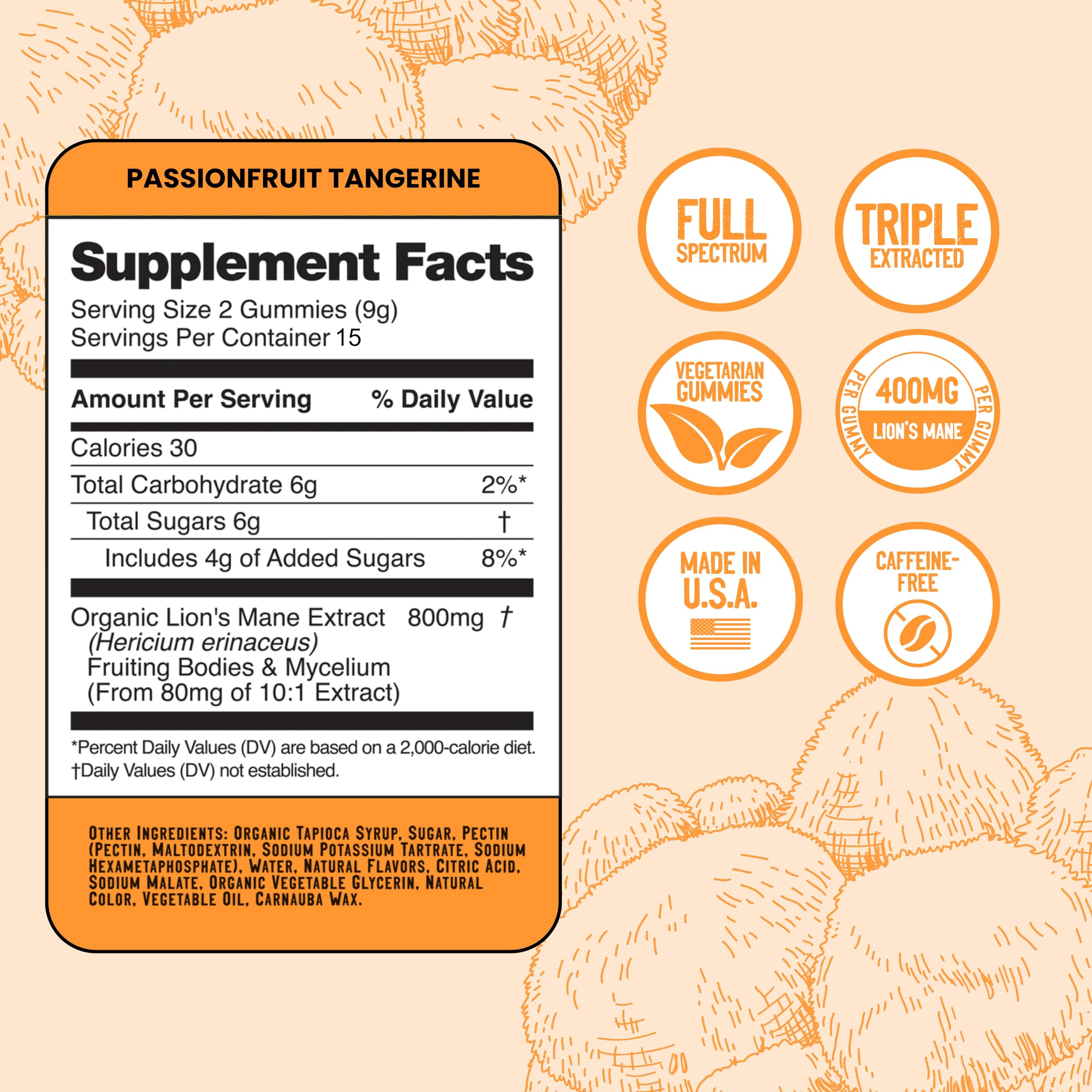 Troomy Nootropics Focus Mushroom Gummies close-up of gummies