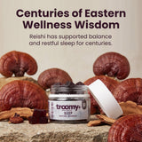 Troomy Nootropics Sleep Gummies jar with lid off