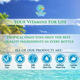 Tropical Oasis B-Complex Liquid Supplement 454g back view