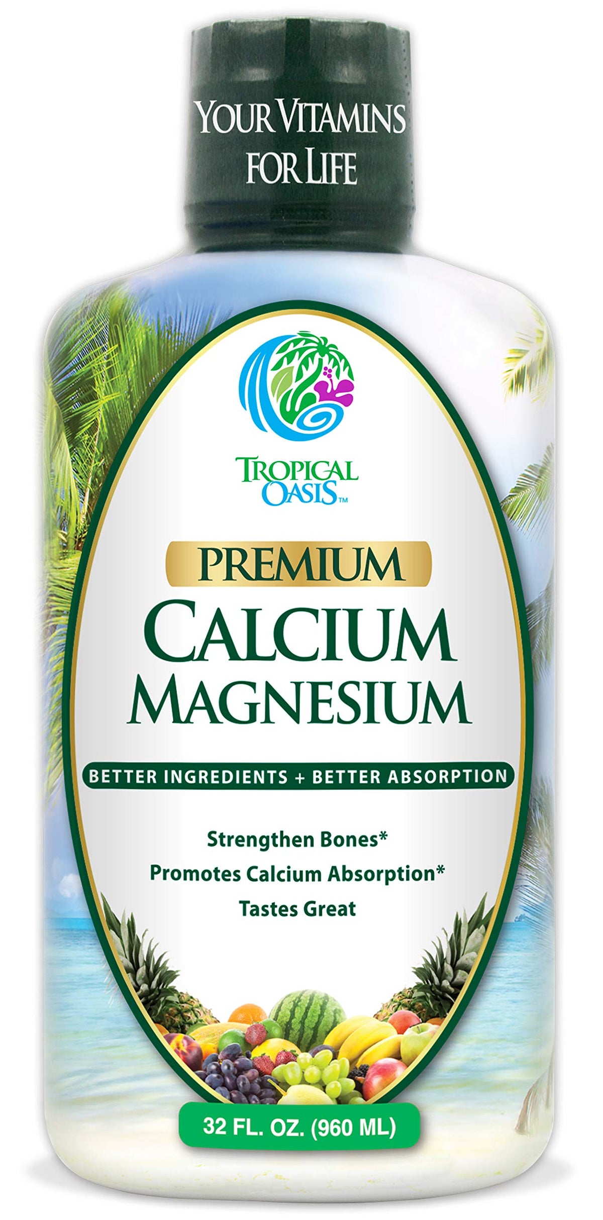 Tropical Oasis Calcium Supplement 454g front view