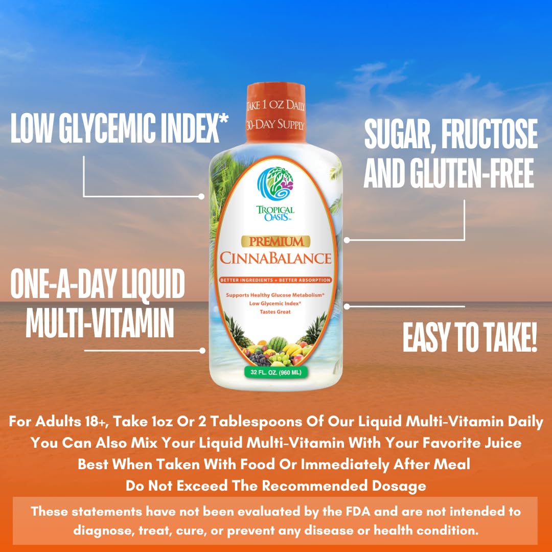 Tropical Oasis Cinnabalance liquid cinnamon supplement packaging