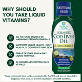 Tropical Oasis Icelandic Cod Liver Oil bottle with measuring spoon