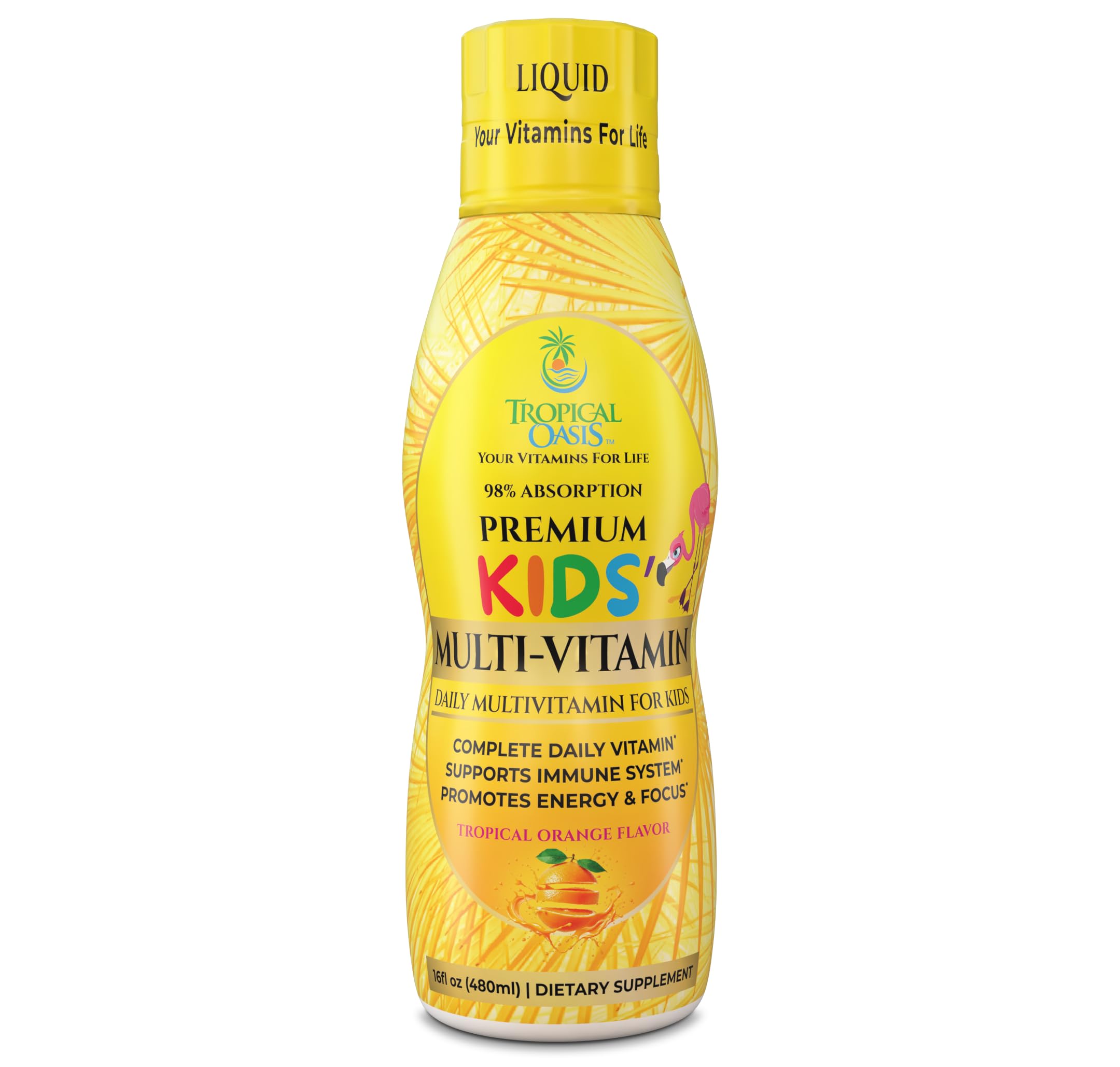 Tropical Oasis Kids Liquid Multivitamin 454g front view
