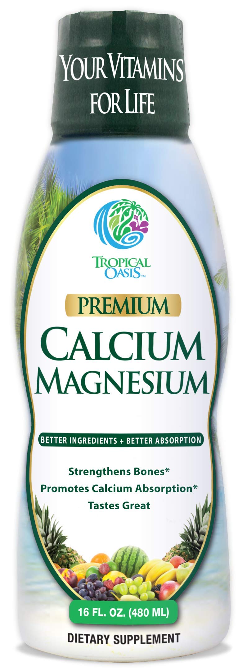 Tropical Oasis Liquid Calcium Magnesium 454g front view