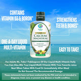 Tropical Oasis Liquid Calcium Magnesium 454g orange flavour side view