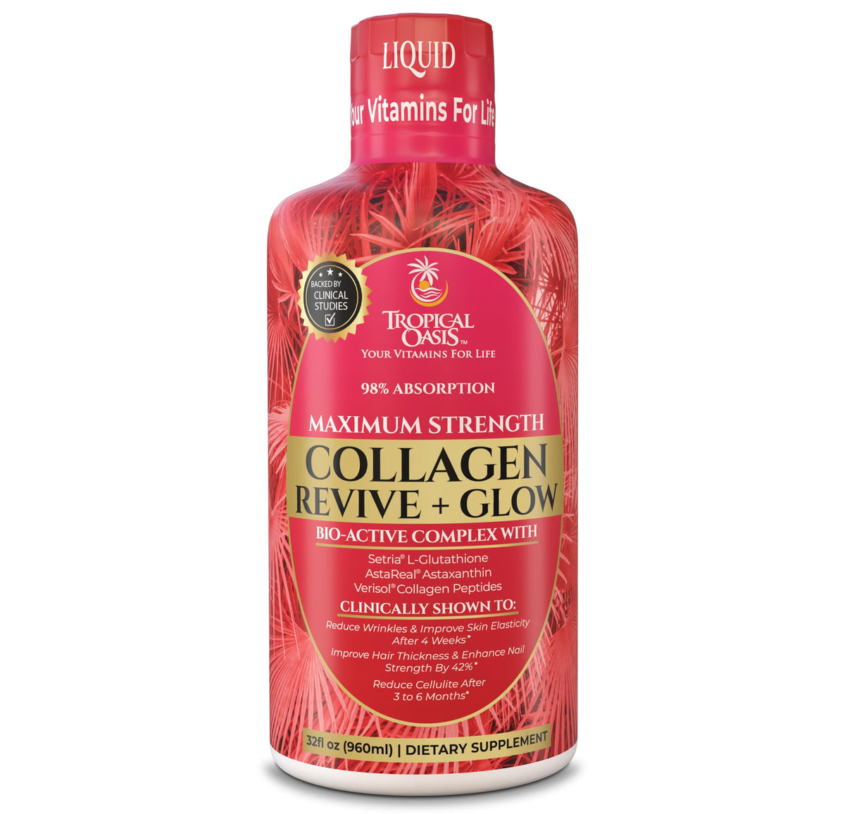 Tropical Oasis Liquid Collagen Glow 5g VERISOL B front view